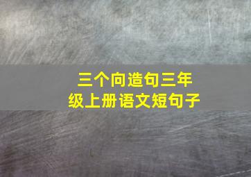 三个向造句三年级上册语文短句子