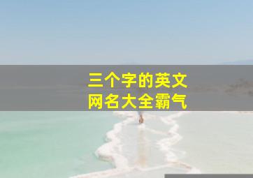 三个字的英文网名大全霸气