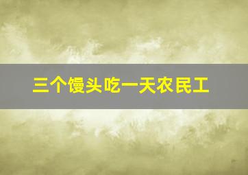 三个馒头吃一天农民工