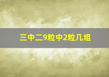 三中二9粒中2粒几组