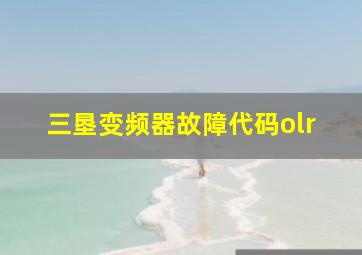 三垦变频器故障代码olr