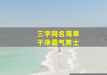 三字网名简单干净霸气男士