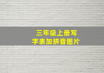 三年级上册写字表加拼音图片