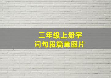 三年级上册字词句段篇章图片