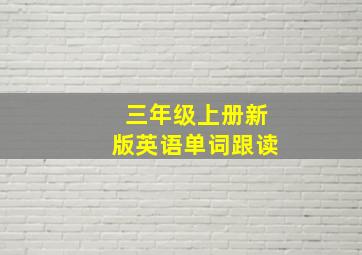 三年级上册新版英语单词跟读