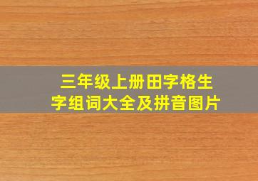 三年级上册田字格生字组词大全及拼音图片