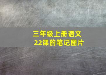 三年级上册语文22课的笔记图片