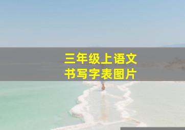 三年级上语文书写字表图片