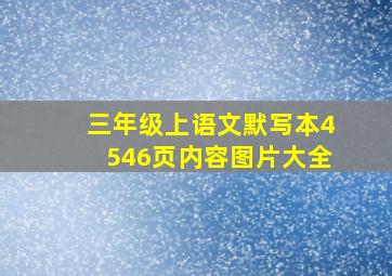 三年级上语文默写本4546页内容图片大全