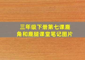 三年级下册第七课鹿角和鹿腿课堂笔记图片