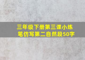 三年级下册第三课小练笔仿写第二自然段50字