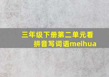 三年级下册第二单元看拼音写词语meihua