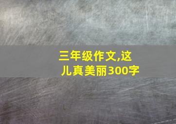 三年级作文,这儿真美丽300字