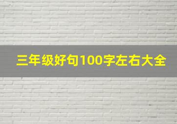 三年级好句100字左右大全