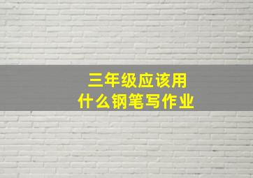 三年级应该用什么钢笔写作业