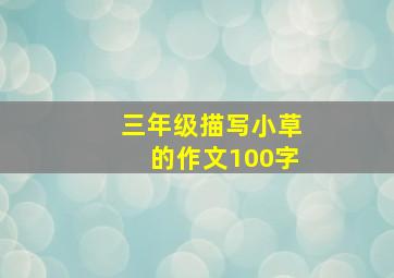 三年级描写小草的作文100字