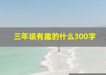 三年级有趣的什么300字