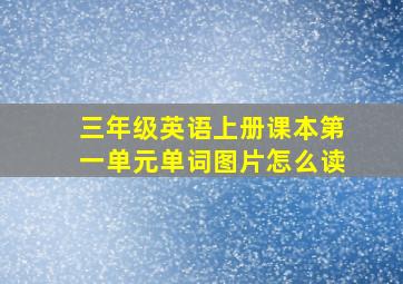 三年级英语上册课本第一单元单词图片怎么读