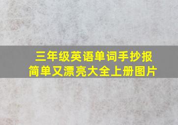 三年级英语单词手抄报简单又漂亮大全上册图片