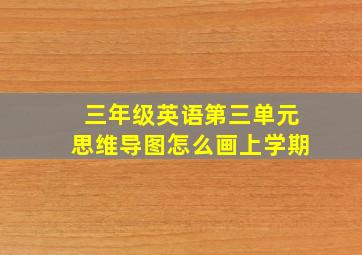 三年级英语第三单元思维导图怎么画上学期