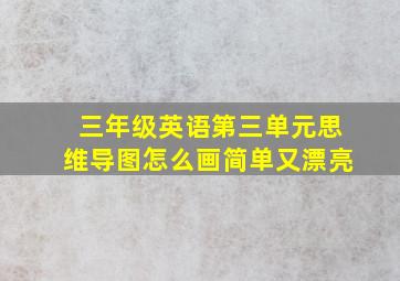 三年级英语第三单元思维导图怎么画简单又漂亮