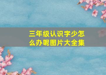 三年级认识字少怎么办呢图片大全集