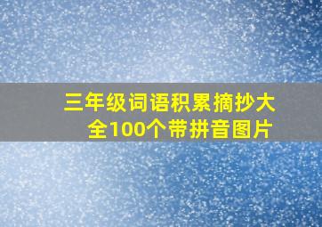 三年级词语积累摘抄大全100个带拼音图片