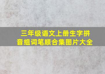 三年级语文上册生字拼音组词笔顺合集图片大全