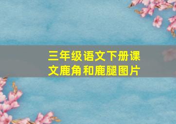 三年级语文下册课文鹿角和鹿腿图片