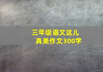 三年级语文这儿真美作文300字