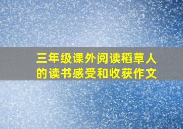 三年级课外阅读稻草人的读书感受和收获作文