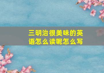 三明治很美味的英语怎么读呢怎么写