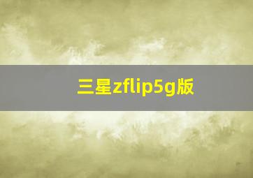 三星zflip5g版