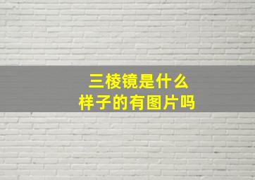 三棱镜是什么样子的有图片吗