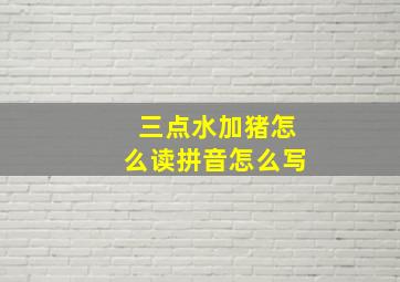 三点水加猪怎么读拼音怎么写