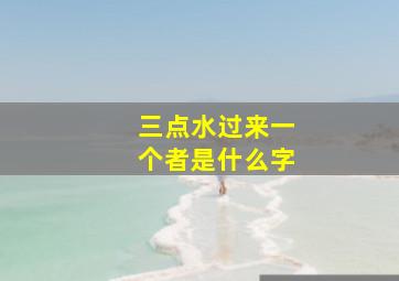 三点水过来一个者是什么字