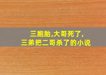 三胞胎,大哥死了,三弟把二哥杀了的小说