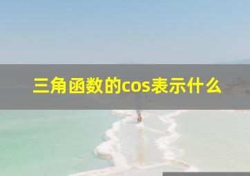 三角函数的cos表示什么