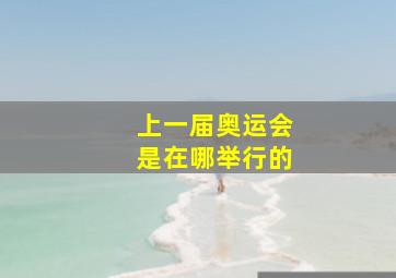 上一届奥运会是在哪举行的