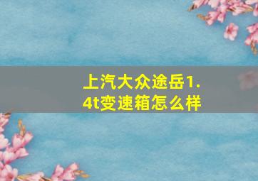 上汽大众途岳1.4t变速箱怎么样