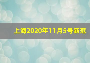 上海2020年11月5号新冠