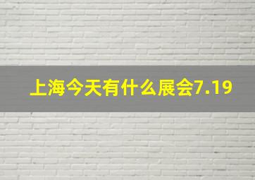 上海今天有什么展会7.19