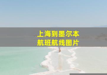 上海到墨尔本航班航线图片