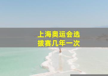 上海奥运会选拔赛几年一次