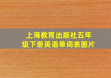 上海教育出版社五年级下册英语单词表图片