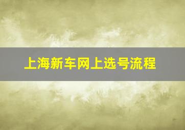 上海新车网上选号流程