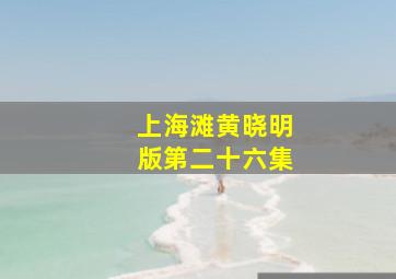 上海滩黄晓明版第二十六集