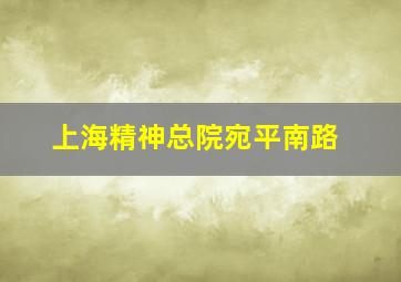 上海精神总院宛平南路