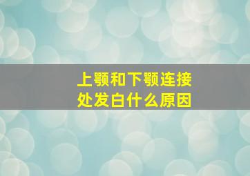 上颚和下颚连接处发白什么原因