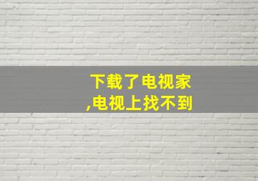 下载了电视家,电视上找不到